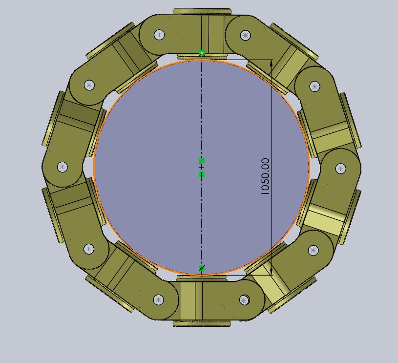 TECHBOLT 10 links 1050 mm · CAD configuration
