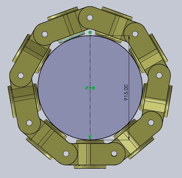TECHBOLT 9 links 915 mm · CAD configuration